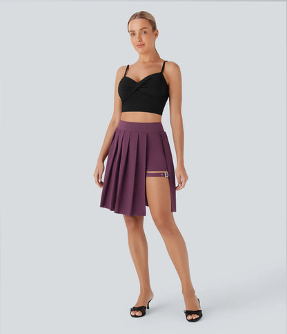 Breezeful™ Verstelbare Plooirok met Hoge Taille – Lang, Sneldrogend & Praktisch Elegant