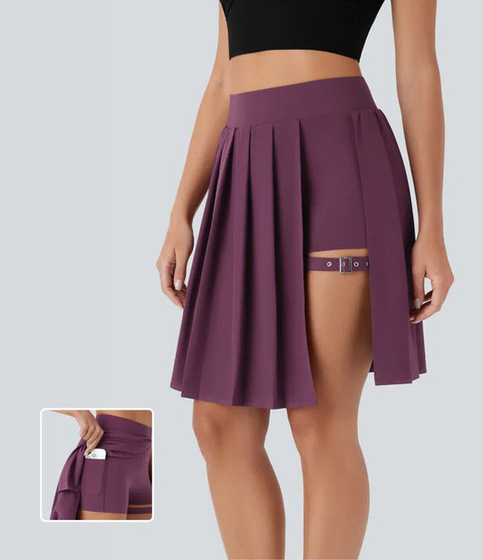 Breezeful™ Verstelbare Plooirok met Hoge Taille – Lang, Sneldrogend & Praktisch Elegant