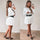 DOUBLE BELTED SKIRT – white